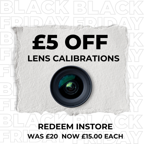 5.00 off lens calibrations - Wasd 20.00 each now 15.00 Each. Redeem in store.